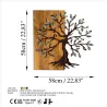 Décoration murale en métal et bois Arbre