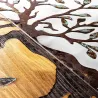 Décoration murale en métal et bois Arbre