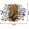 Décoration murale en métal et bois Arbre
