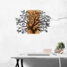 Décoration murale en métal et bois Arbre