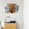 Décoration murale en métal et bois Arbre