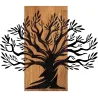 Décoration murale en métal et bois Arbre