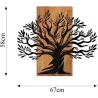 Décoration murale en métal et bois Arbre