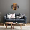 Décoration murale en métal et bois Arbre