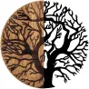 Décoration murale en métal et bois Arbre