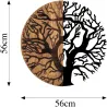 Décoration murale en métal et bois Arbre