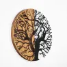 Décoration murale en métal et bois Arbre