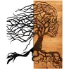 Décoration murale en métal et bois Arbre