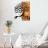 Décoration murale en métal et bois Arbre
