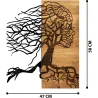 Décoration murale en métal et bois Arbre