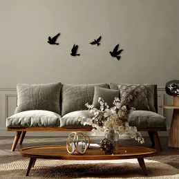 Décoration murale en métal Oiseaux en vol