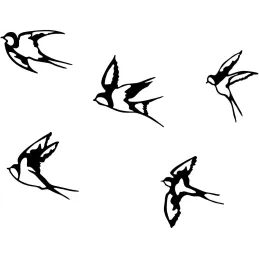 Décoration murale en métal Oiseaux en vol