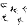 Décoration murale en métal Oiseaux en vol