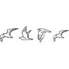 Décoration murale en métal Oiseaux en vol