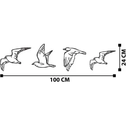 Décoration murale en métal Oiseaux en vol