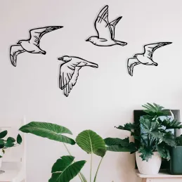 Décoration murale en métal Oiseaux en vol