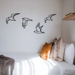 Décoration murale en métal Oiseaux en vol