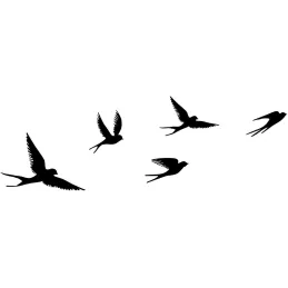 Décoration murale en métal Oiseaux en vol