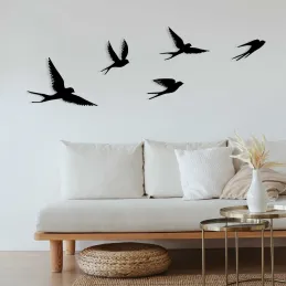 Décoration murale en métal Oiseaux en vol