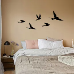 Décoration murale en métal Oiseaux en vol