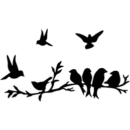 Décoration murale en métal Oiseaux sur branches et en vol