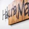 Décoration murale en bois et métal Walnut