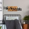 Décoration murale en bois et métal Walnut