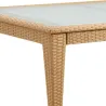 Table de jardin en polyrésine et verre