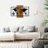 Décoration murale en bois et métal Walnut
