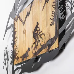 Décoration murale en bois et métal Walnut
