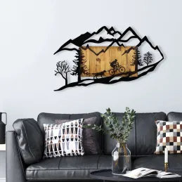 Décoration murale en bois et métal Walnut
