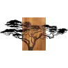 Décoration murale en bois et métal Walnut