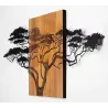 Décoration murale en bois et métal Walnut