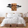 Décoration murale en bois et métal Walnut