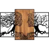 Décoration murale en bois et métal Walnut