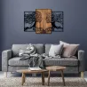 Décoration murale en bois et métal Walnut