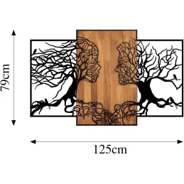 Décoration murale en bois et métal Walnut