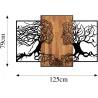 Décoration murale en bois et métal Walnut