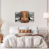 Décoration murale en bois et métal Walnut