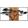 Décoration murale en bois et métal Walnut