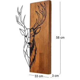 Décoration murale en bois et métal Walnut