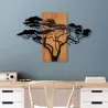 Décoration murale en bois et métal Walnut