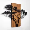 Décoration murale en bois et métal Walnut