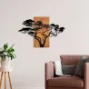 Décoration murale en bois et métal Walnut