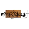 Décoration murale en bois et métal Walnut
