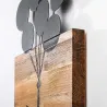 Décoration murale en bois et métal Walnut