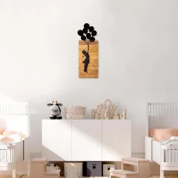 Décoration murale en bois et métal Walnut