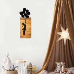 Décoration murale en bois et métal Walnut
