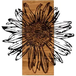 Décoration murale en bois et métal Walnut