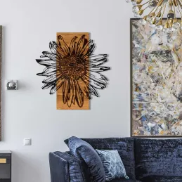 Décoration murale en bois et métal Walnut